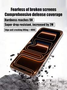 2-Pack 9H 9D Full Screen Tempered Glass Screen Protector, Compatible With IPhone 17 Pro Max. 9H Hardness High-Definition Tempered Glass Screen Protector, Full Screen Tempered Glass Protection, Scratch-Resistant And Durable, Compatible With Apple 17/Air/17 Pro/16 Pro Max/15 Pro Max/14 Pro Max/13/12/11 Pro Max/7/8/SE2/X/Xs/Xr/Xs Max. - Clear - View 5