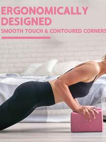 瑜伽砖 - 轻便、防臭、支撑性强的非乳胶EVA泡沫材质，表面柔软防滑，边缘斜切。适用于瑜伽、普拉提、冥想 - 可增强稳定性、平衡感、加深拉伸的瑜伽配件，也可作为健身垫、塑形垫、拉伸垫和普拉提垫使用。