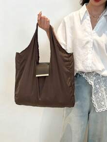 1pc Keychain Organizer Bag, Large-Capacity Shopping Bag. Folds Down To Become A Keychain Charm; Compact And Portable. Unfolds Into A Shoulder Bag Or Shopping Bag. Available In Various Colors And Versatile. - Multicolor - View 2