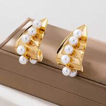 1 Pair Retro Niche Design Elegant Earrings - Gold - View 2