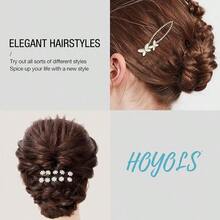 U Shaped Hair Bobby Pins Black Metal Curved Curly Waved Bun Clips Bobby Pins For Buns Women Girls Grips Hairstyle Salon Accessories Updo 100 Count 2.4 In Black Holiday  Fashion - Black - View 6