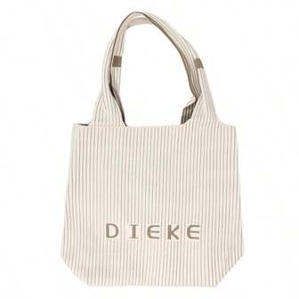 Damaxelväska Stor kapacitet Modebokstäver Daglig axelväska Avslappnad Mode och mångsidig tygväska för alla årstider