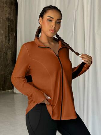 SUPEKYKO 加大码拉链运动夹克