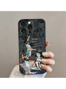 H-Haikyuu H-Hinata Anime Compatible With  15 14 13 12 11 XS XR X 8 7 SE Pro Max Plus Mini Black Cover Phone Case, Cover compatible with funda  17 pro max, funda  17 pro, funda  17, funda  16, funda  16 pro max, funda  15 - HA9201HSE - Ver 12