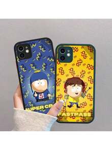 Funda de teléfono S-South Cartoon P-Park compatible con 14 11 12 13 Mini Pro Max 8 7 Plus X XR XS MAX, cubierta translúcida mate, funda compatible con funda  17 pro max, funda  17 pro, funda  17, funda  16, funda  16 pro max, funda  15. - Z1 - Ver 4