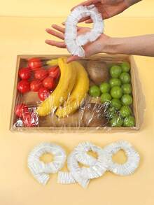 10/50/100pcs Food Preservation Film Covers, Food Tray Preservation Film Covers, Kitchen Food Covers, Food Dust Covers, Bread Covers, Plastic Packaging Film, PE Preservation Film Bags, Kitchen Storage, Household Plastic Packaging - Multicolor - View 2