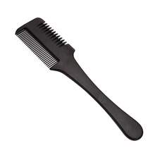 1PC Double-Sided Hair Styling Comb With Razor – Thinning & Cutting Tool For Salon & Home, Perfect Hairdressing Accessory, Perfect For Self-Use & Gifting - Black - View 3