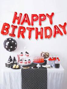 "HAPPY BIRTHDAY" Letter Mylar Balloons, 2pcs Connected Birthday Letter Balloons, Christmas - Multicolor - View 1