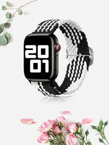 1 Stück St.Siabe elastisches Nylon Armband, verstellbares gewebtes Nylon Solo Loop Uhrenarmband kompatibel mit 38mm, 40mm, 41mm, 42mm, 44mm, 45mm, 49mm Smartwatches, geeignet für Series 9, 8, 7, 6, SE, 5, 4, 3, 2, 1, Ultra, Zubehörarmband