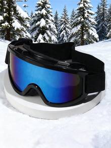 Cool Oversized Versatile Ski Goggles, Unisex Outdoor Skiing & Mountaineering Protective Eyewear - Purple Frame Purple Film - View 17