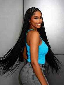 A ANYTIME Synthetic Braided Lace Front Wig , Boxed Braids Lace Wig