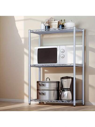 家用落地杂物货架，多层储物架客厅整理铁艺置物架，厨房用品微波炉收纳架