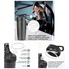 4pcs Lid Gasket Strada Flip Shaker Cup Bottle Parts Accessories Leak - Proof, 2 Sizes Silicone Seal Ring Blenderbottle Strada Flip Shaker 24 Oz 28 Oz - Transparent - View 1