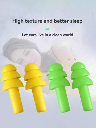 12只螺旋耳塞，隔音硅胶耳塞，适用于睡眠、降噪、游泳，适合卧室、旅行、办公室、学校、返校用品