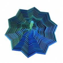 3D打印旋转星形手柄指尖玩具，减压感官桌面玩具，适用于家庭、学校和户外使用 - 彩色 - 查看 25