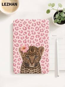 1 件粉色波点豹纹小猫图案平板电脑保护套，兼容 iPad 10.2 英寸、iPad Pro 11 英寸（2021/2020/第十代）、iPad Mini 4/5/6、iPad (A16) 11 英寸（第十一代，2025 年）、Galaxy Tab A8 10.5 英寸（2022 年）、Matepad 10.4 英寸/Tab，带笔槽，防摔，平板电脑支架保护套 - 彩色 - 查看 4