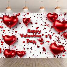 1. 心形气球设计背景横幅 - 提供三种尺寸，适用于情人节、婚礼装饰、周年纪念、拍照背景、餐桌装饰、房间装饰和摄影背景。 - 彩色 - 查看 1