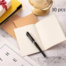 20 件迷你牛皮纸笔记本 - 适合旅行、学校和办公室 - 无衬里/带衬里空白页 - 5.12 X 3.54 英寸 - 备忘录、日记本 - 棕色封面，返校用品 - 彩色 - 查看 18