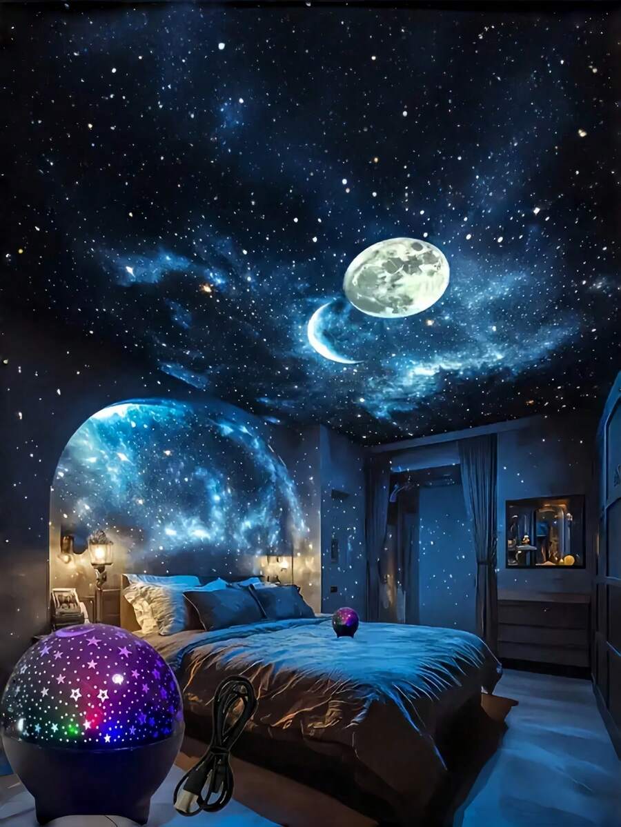 1 szt. Projekcja świetlna w kształcie płatka śniegu, romantyczne, obrotowe światło do tańca, stwórz własną scenę z kolorowymi płatkami śniegu, sypialnia, impreza, przyjęcie, urodziny, prezent świąteczny, marzycielskie piękno, pasuje do każdej scenerii, prezent świąteczny