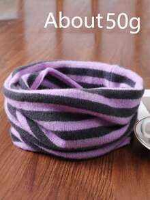 1件装女士100%纯羊毛菱形图案围脖，秋冬季保暖耳挂式面罩针织羊毛颈套围巾头带多功能