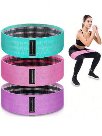 1 Set de Bandas de Resistencia - Cinturón de Ejercicio Talla Grande, Adecuado para Mujeres y Hombres - Bandas de Fitness Elásticas Gruesas para Entrenamiento de Piernas, Glúteos y Cadera - Bandas de Resistencia para Sentadillas, Gimnasio y Fitness en Casa, Accesorios de Yoga