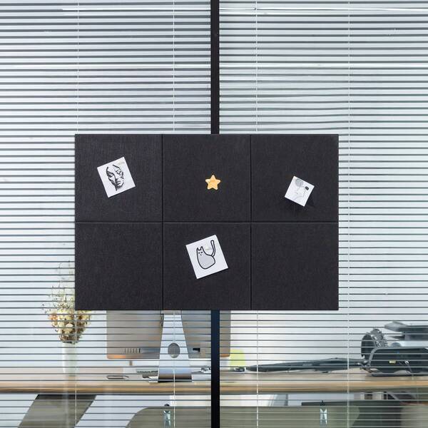 Fwpelt 6-Pack Self-Adhesive Felt Wall Panels | Removable Rectangle Photo Wall, & Waterproof | Creative DIY Background For Dorm Room & Office Decor