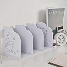 Bookshelf Desk-Top Student Bookcase Children's File & Document Organizer Rack Office Desk Storage Shelf, Minimalist Design