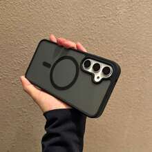 360°全方位保护半透明磁吸手机壳，兼容三星S25 FE、A17、A07无线充电版，也适用于A56、A36、A26、A16、S25 Ultra，圣诞礼物 - 黑色 - 查看 3