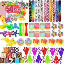 46件套派对礼品袋填充物，套装，圣诞袜填充物，教室散装，宝箱嘉年华奖品礼物，皮纳塔袋填充物，成人生日派对用品 - 珊瑚粉 - 查看 12