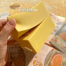 1pc Unsalted Butter Shaped Slow Rebound Soft Cute Toy - Soft Sweet Cream Stress Relief Finger Toy, 50g Handmade Sensory Squeeze Toy, Relieve Anxiety, Desktop Decor, Lovely Gift For Teens & Adults - Multicolor - View 11