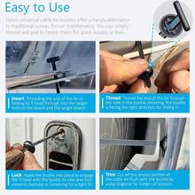 50/100pcs Heavy Duty Nylon Cable Ties With Lock, Self-Locking Zip Tie, Plastic Cable Tie Mounts With Nail And Button Design, For Automotive Underbody, Bumper, Trunk Cover, Daily Cable Tie Fixing Material - Black - View 3