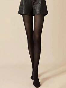 1 Pair Of New-Style Black 80D Pantyhose, Spring-Autumn Style. Comfortable And Form-Fitting, These Pantyhose Do Not Slip Off. - Black - View 6