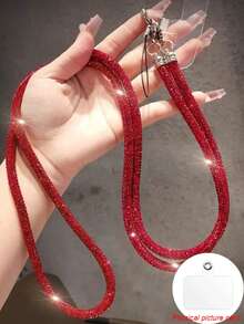 2026 New Year Phone Lanyard, Full Diamond Phone Lanyard, Anti-Lost And Anti-Theft, Comes With Gift Card, Suitable As Birthday And Holiday Gift For Mother, Family And Friends - Black - View 18