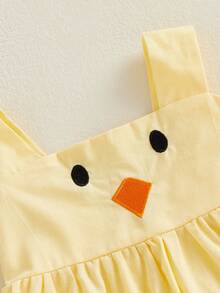 Infant Baby Girl Chick Dresses Newborn Easter Outfit Sumer Clothes Chicken Sleeveless Tank Dress - Yellow - View 5