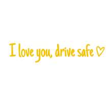 I Love You Drive Mirror Sticker, Cute Car Decal For Rearview Window Windshield Bumper, Vinyl Tumbler Decal Sticker, Funny Car Accessories For Girls Women Novice Driver - Multicolor - View 5