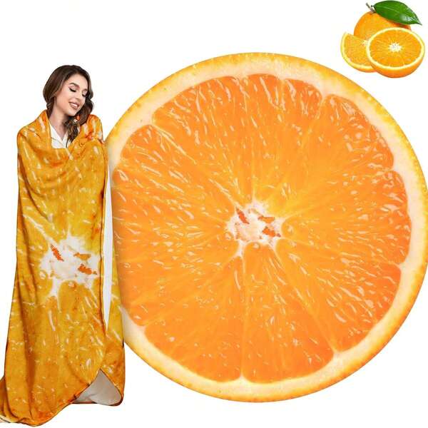 1pc Burrito/Tortilla Blanket, Soft Throw Blanket, Warm Bed Blanket, Funny Food Round Blanket For Adults, Boys And Girls, Realistic Cookie Blanket, Novelty Giant Food Blanket For All