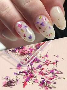 1 cutie autocolante 3D pentru unghii, culori delicate și elegante, potrivite pentru decorarea unghiilor DIY, consumabile pentru unghii - Multicolor - Vizualizare 3