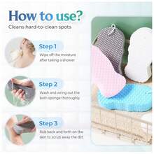 Magic Exfoliating Bath Sponge, Magic Exfoliating Body Scrubber Skin Friendly & Reusable For Adults Women And Men - Multicolor - View 2