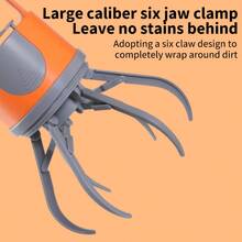 Herramienta recogedor de heces para pasear al perro, artefacto de limpieza portátil sin contacto para el inodoro de mascotas - Naranja - Ver 6