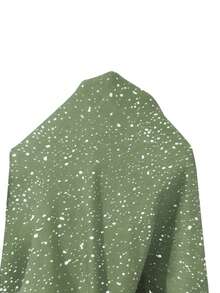 Keke Bloomly Women's Brown Loose Romantic Elegant Asymmetric Shoulder Design Lantern Sleeve T-Shirt, A Unique Shiny Top Made Of Small Reflective Sequins, Suitable For Daily Outings, Parties, Back To School Season, And Gatherings, Fashionable And Versatile Women's Top, Women's Valentine's Day - Green - View 8