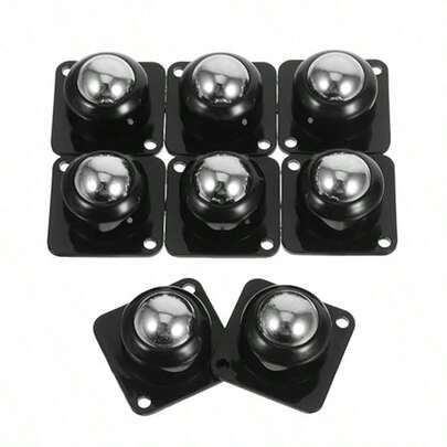 キャスター 4個セット 3つボール付き、ドリルフリー、重荷重&耐摩耗性、静音ボックス底スライドキャスター、360°可動家具キャスター ボールベアリング付き