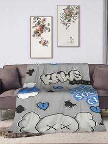 Kawss Kawaii Kaw  Blanket Flannel Blanket, Super Comfortable Winter Warm Blanket Summer Air Conditioning Blanket, Soft And Light Bed Sofa Decoration, Not Easy To Shed, Machine Washable - 黑色 - 查看 1