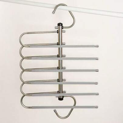 多层可扩展裤架：衣柜空间提升30%的秘密武器；防滑防皱裤架：告别褶皱，让每条裤子都像新的一样笔直；衣柜收纳必备单品