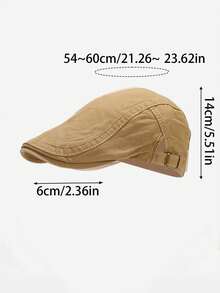 1pc LED Light Panel Newsboy Cap, Unisex Beret Hat, Men/Women Adjustable Beret, British Street Photography Artist Cap - A - View 6