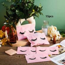 5/10/15/30 Stücke Wimpern Reißverschlusstasche, EVA Reißverschlusstasche Kosmetikaufbewahrungstasche, kleine Reißverschlussbox Reisepflege-Accessoires