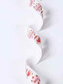 500张/卷 甜美草莓一周岁生日自粘标签贴纸，可爱草莓主题婴儿派对装饰，性别揭晓派对防水贴纸，草莓主题生日装饰，婴儿派对回礼，新生儿派对礼品包装封口贴纸，礼品标签，信封，礼品盒，笔记本电脑贴纸，婴儿派对贴纸 - 草莓 - 查看 9