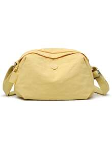 1pc New Fashion Solid Color Nylon Material Large Capacity Zipper Closure Multi-Color Optional Durable Adjustable Shoulder Strap Casual Backpack, Suitable For Daily Commute, Work, Business, Cycling, Walking, Carrying Kids - Multicolor - View 28