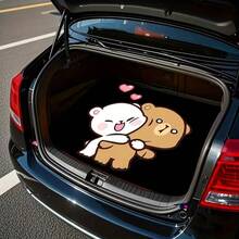 1pc Cute Bear Print Car Trunk Mat, Vehicle Floor Mat, Women's Car Mat, Car Protective Mat, Anti-Slip Car Mat, Car Pet Mat, Suitable For Most Car Models, Car Interior Accessories, Car Interior, Essential Car Accessory For Women - Multicolor - View 5