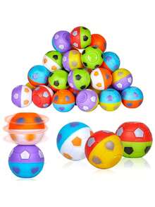 24 PCS Mini Fidget Spinners Soccer Ball Toys For Kids, Kids Valentines Gift,Soccer Party Favors Goodie Bag Stuffers, Rotatable Soccer Finger Stress Balls For Classroom Prizes - Multicolor - View 1