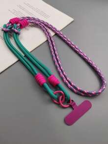 Mobile Phone Lanyard Long Crossbody Can Be Carried With Multifunctional Neck Hanging For Men And Women Outdoor Hiking, Thick Chain Case Set, Hand-Held Pendant, Love Pendant, Colorful Woven Mobile Phone Lanyard, Simple Small Star Pendant Wristband, Detachable Strap, Multifunctional Outdoor Handheld Lanyard, Equipped With Clip,